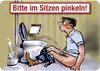 Kulthänger Blechschild, Bitte im sitzen pinkeln, KH 049 Produktbild-Vorschau 1