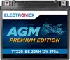 Electronicx YTX20-BS AGM Motorradbatterie 12V 20Ah 270A ▶ Produktbild-Vorschau 1