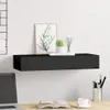 vidaXL Nástenná polica so zásuvkou čierna 60x23,5x10 cm MDF Náhľad obrázku produktu 3