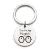 Modischer Edelstahl-Schlüsselanhänger „You Are My Penguin“, Produktbild-Vorschau 2