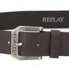 REPLAY Pelle cintura Belt W110 Black Brown marrone scuro Anteprima dell’immagine prodotto 5