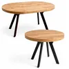 Runder Ausziehtisch Ø90-190 cm, Schwarz-Metall Y & Craft Produktbild-Vorschau 1
