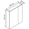 Spiegelschrank Möbelpartner Basic 60 x 16 x 70,7 cm weiß Produktbild-Vorschau 7