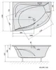 Asymmetrische Eckbadewanne 160 x 120 x 49 cm links Acryl Produktbild-Vorschau 6