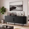 TV-Schrank mit Relief-Oberfläche, Spanplatte, ovaler Produktbild-Vorschau 1
