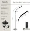 Product information and dimensions for a floor lamp. Náhled obrázku produktu