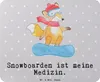 Mr. & Mrs. Panda Mauspad Hase Snowboarden - Grau Pastell - Produktbild-Vorschau 1