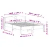 Design Massivholzbett mit Kopfteil Wachsbraun 140x190 cm Produktbild-Vorschau 9