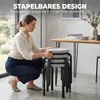HOMCOM Zestaw 4 stołków do jadalni, stołki do układania w Podgląd zdjęcia produktu 6