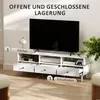 Mobile TV HOMCOM da 140 cm con cassetti e 3 ripiani aperti, Anteprima dell’immagine prodotto 4
