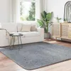 vidaXL Teppich Shaggy Hochflor NAVARRA Silbergrau 200x200 Produktbild-Vorschau 3