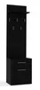 A black hall tree with a shelf and two drawers. Produktbild-Vorschau