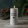 LED Grabkerze MIA - mit Schrift - Grablicht - 3D Flamme - H: 12,5cm - D: 7,5cm - weiß - für Außen Produktbild-Vorschau