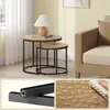 Couchtisch 2er Set Rund Beistelltisch Loft Design 2 in 1 Produktbild-Vorschau 4