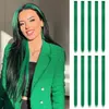 Haarverlängerung Clip-in Grün 10 Stück Synthetik 55cm Damen Produktbild-Vorschau 1