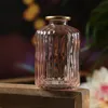 Mini Glasvase mit Rillen - Dekovase - Blumenvase - mit Produktbild-Vorschau 2