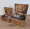 2 Holzkisten Mit Klappe, Kästen Mit Deckel, Holzkisten, Zur Produktbild-Vorschau 3