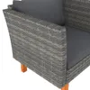 VidaXL 315755, Szary, Rotang, Drewno, Dorośli i dzieci, 725 Podgląd zdjęcia produktu 4