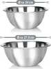 com-four® 2-teiliges Rührschüssel Set aus Edelstahl - Produktbild-Vorschau 6