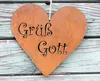 Rostikal Herz Deko Grüß Gott 22 x 21 cm Schild Haustür Deko Produktbild-Vorschau 3