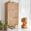 sweeek - Schuhschrank mit Rohrgeflecht - Natur Produktbild-Vorschau 2