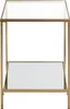 HAKU Beistelltisch gold - Metall, Sicherheitsglas 5 mm, Produktbild-Vorschau 3