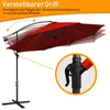 Sonnenschirm 350cm Balkon Strandschirm Gartenschirm Produktbild-Vorschau 4
