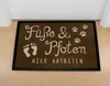 Fußmatte Füße und Pfoten hier abtreten Spruch lustig Hund Produktbild-Vorschau 2