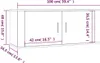 vidaXL Set di mobili TV a 3 pezzi in legno bianco Anteprima dell’immagine prodotto 11