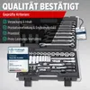 TECPO Steckschlüssel-Satz, 92-tlg., 1/4+3/8", Zoll Produktbild-Vorschau 3