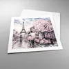 Poster - Poster ohne Rahmen - Paris Weg Illustration eiffle Produktbild-Vorschau 3