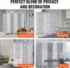 Collage of four images showing a white wooden room divider in different settings: a living room, a bedroom, a leisure area, and an office. Anteprima dell’immagine prodotto