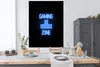 MuchoWow® Poster Spiele - Text - Spielzone - Neon - Blau Produktbild-Vorschau 3