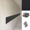 A hallway with tiled walls and a dark stripe, accompanied by product detail images. Podgląd zdjęcia produktu