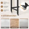 Stůl COSTWAY na kolečkách, počítačový stůl 120x60x75 cm, Náhled obrázku produktu 6