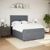 Boxspringbett mit Matratze Dunkelgrau 140x190 cm Samt Produktbild-Vorschau 4