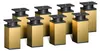 8er Set sossai moderne Möbelfüße in Gold 80mm Produktbild-Vorschau 1