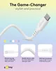 Goobay 77743 USB-C™ siliconenkabel, 1,5 meter, wit - een Productafbeelding-voorbeeld 4