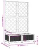 vidaXL Pflanzkübel mit Rankgitter Hellgrau 80x40x121,5 cm Produktbild-Vorschau 6