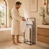 ModernHome AIE-44 – stojak na ręczniki, 4 ramiona, czarny Podgląd zdjęcia produktu 3