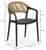 Gartenmöbel Set NARCISO mit Tisch und 6 Stühlen, schwarz - Produktbild-Vorschau 6