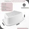BUDDLEY® PP Step Stool Weiß-Grau (2er Set) – Tritthocker Produktbild-Vorschau 3