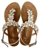 MARCO TOZZI Sandalo donna T-strap pelle fiori perle punta Anteprima dell’immagine prodotto 6