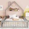 A child's bedroom with a house-shaped bed. Anteprima dell’immagine prodotto