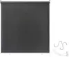 A dark grey roller blind is shown against a white background, with some accessories on the right side. Náhled obrázku produktu