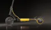 A wireframe-style rendering of an electric scooter, highlighting its internal components, particularly the battery pack. Produktbild-Vorschau