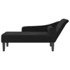 vidaXL Chaiselongue mit Kissen Schwarz Samt Produktbild-Vorschau 6