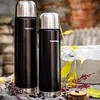 TOPFANN Edelstahl Thermoskanne schwarz 1l Produktbild-Vorschau 1