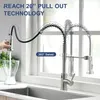 LED Infrarot Sensor Wasserhahn Küche Mit Ausziehbare Brause Produktbild-Vorschau 9