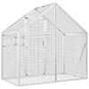 vidaXL Voliere Silbern 179x100x185 cm Aluminium Produktbild-Vorschau 4